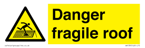 danger fragile roof